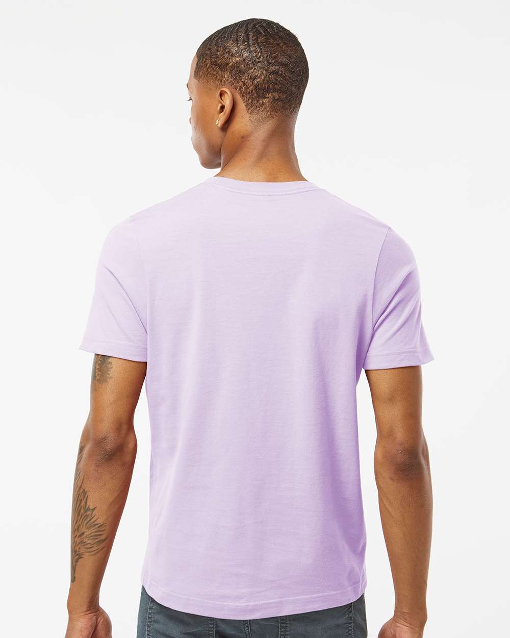 Men's Premium Cotton T-Shirt - OnModelBack - B10859557 - Lavender