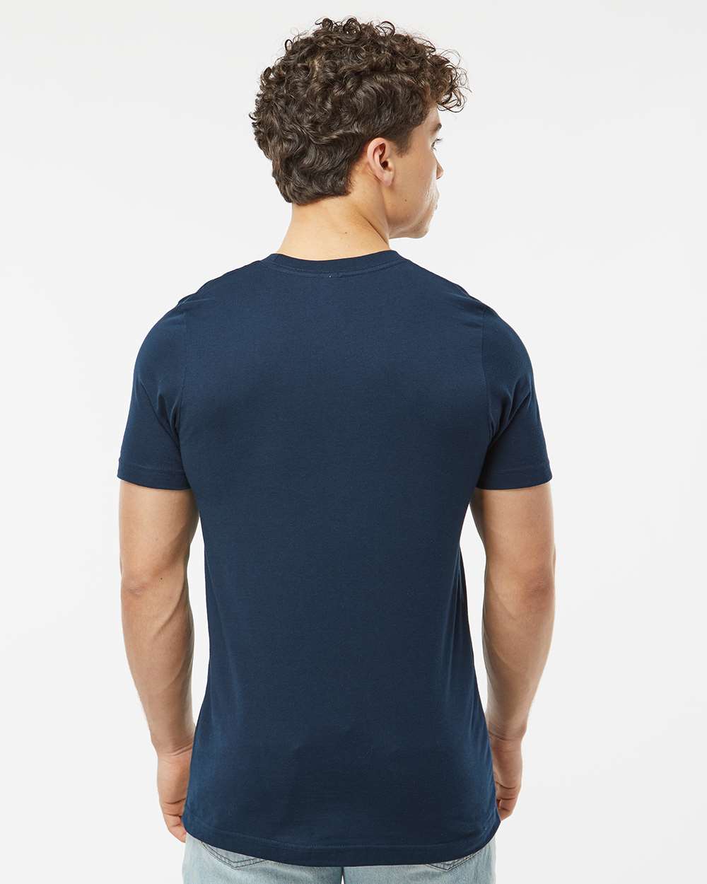 Men's Premium Cotton T-Shirt - OnModelBack - B10859652 - Navy
