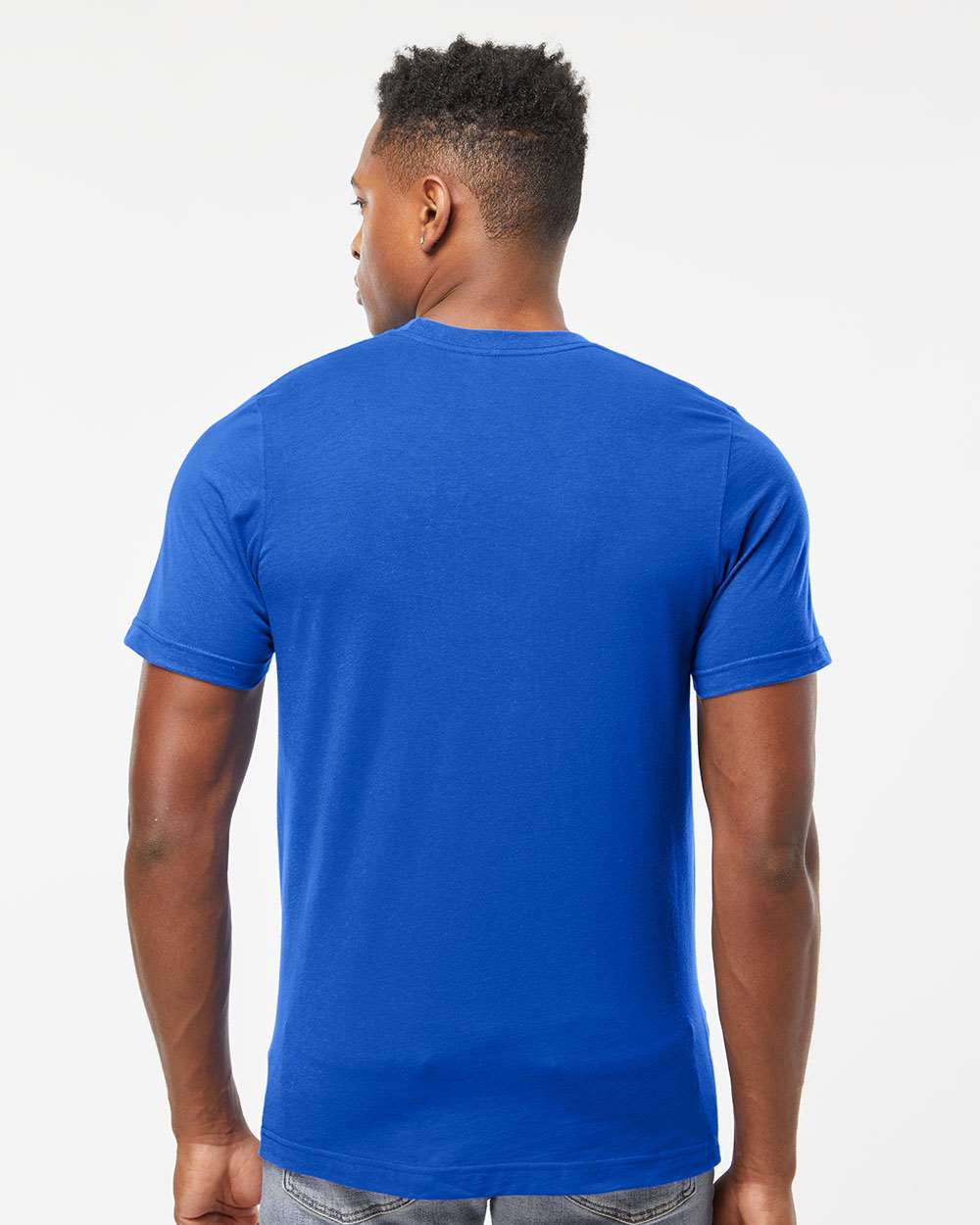 Men's Premium Cotton T-Shirt - OnModelBack - B10859752 - Royal