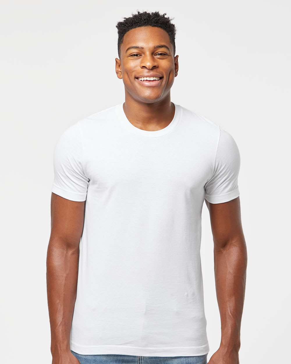 Men's Premium Cotton T-Shirt - OnModelFront - B10859002 - White