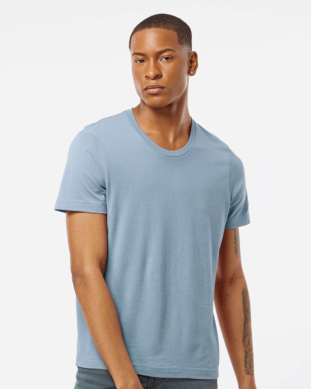 Men's Premium Cotton T-Shirt - OnModelFront - B10859052 - Slate