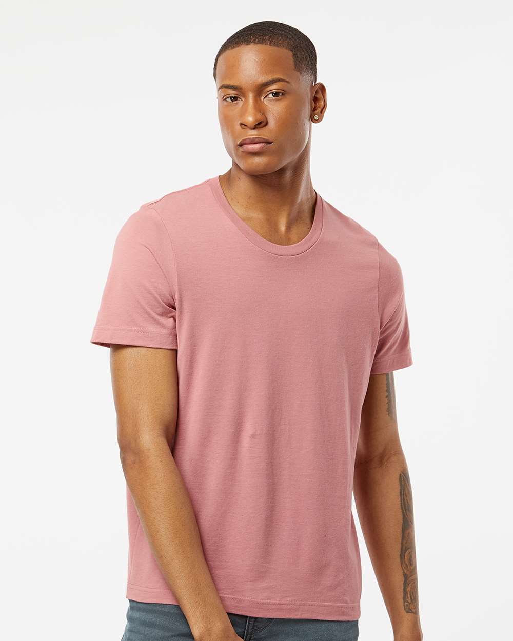 Men's Premium Cotton T-Shirt - OnModelFront - B10859302 - Mauve