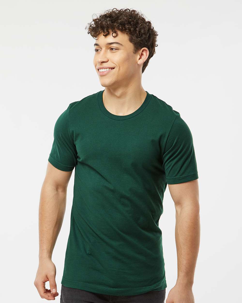 Men's Premium Cotton T-Shirt - OnModelFront - B10859542 - Forest