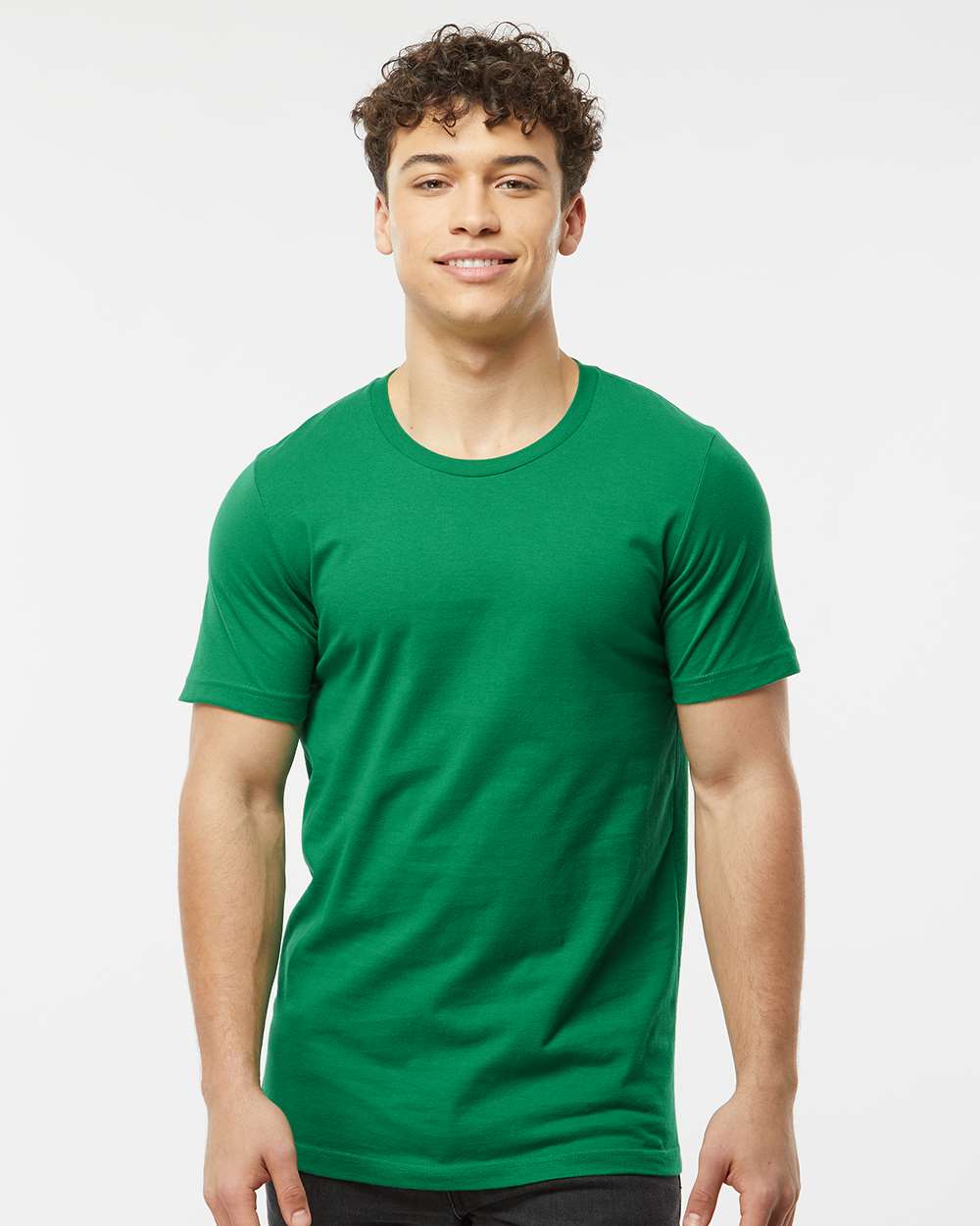 Men's Premium Cotton T-Shirt - OnModelFront - B10859602 - Kelly
