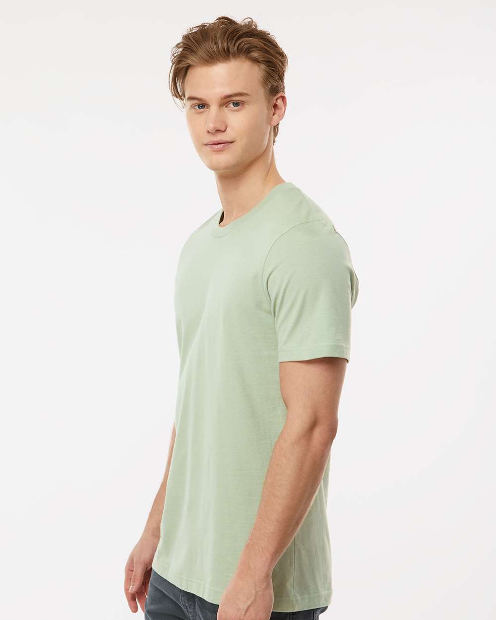 Men's Premium Cotton T-Shirt - OnModelSide - B10859142 - Sage