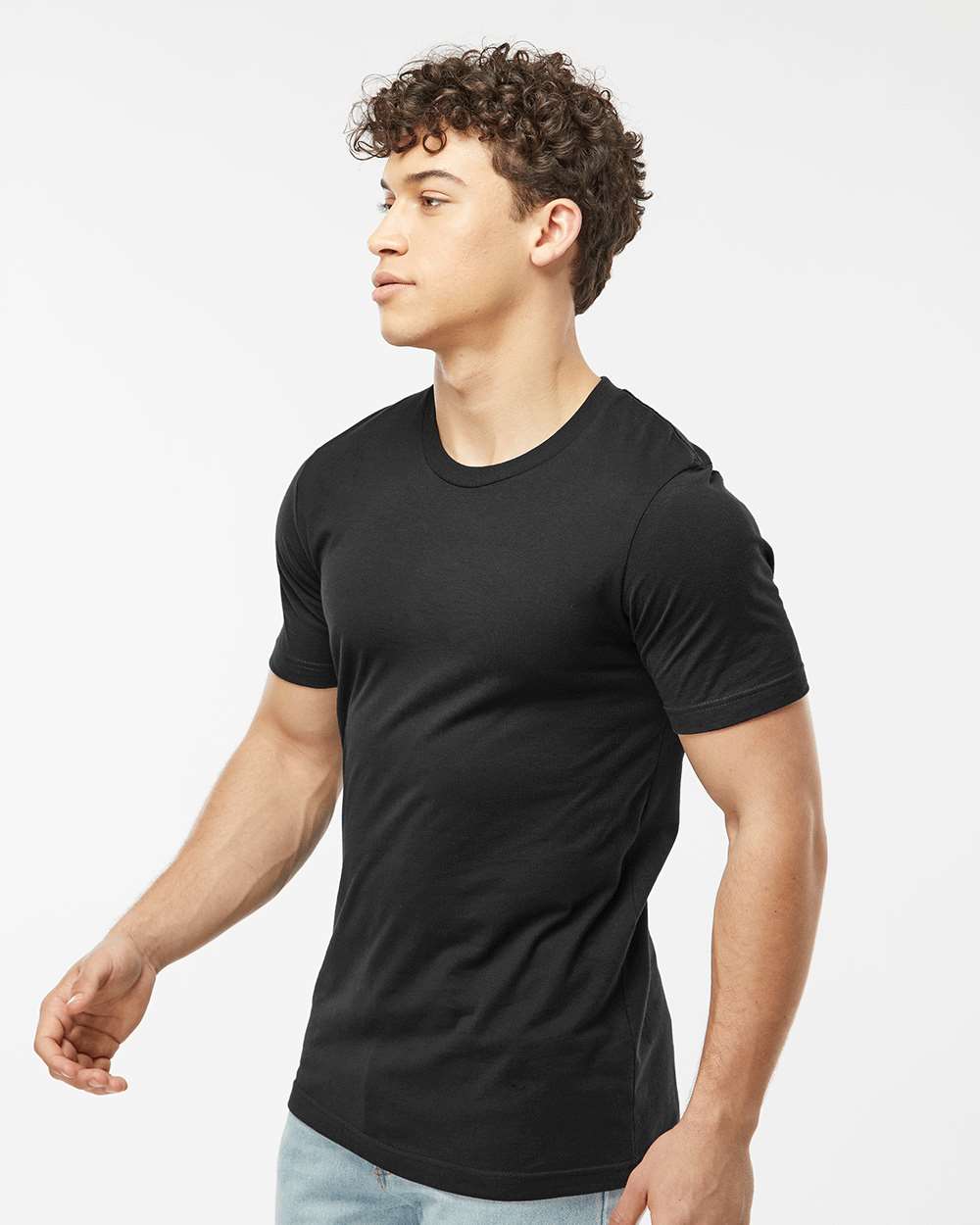 Men's Premium Cotton T-Shirt - OnModelSide - B10859502 - Black