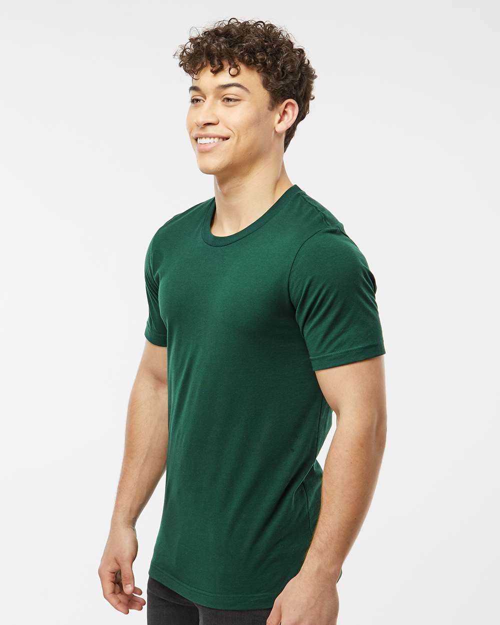 Men's Premium Cotton T-Shirt - OnModelSide - B10859542 - Forest