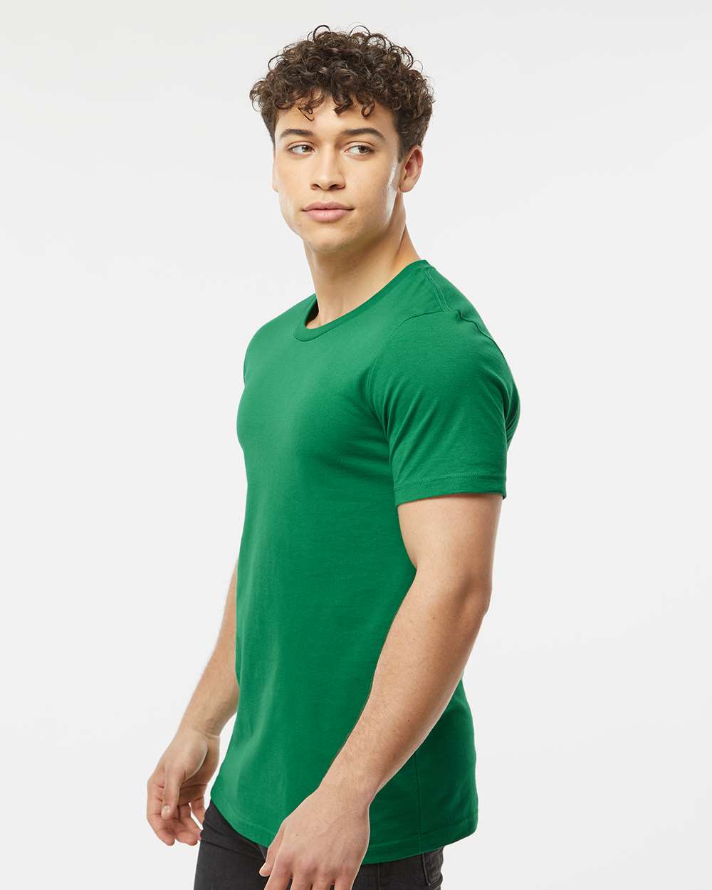 Men's Premium Cotton T-Shirt - OnModelSide - B10859602 - Kelly