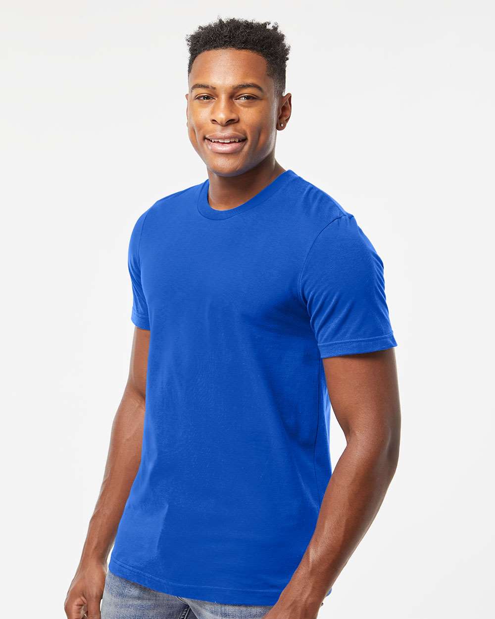 Men's Premium Cotton T-Shirt - OnModelSide - B10859752 - Royal