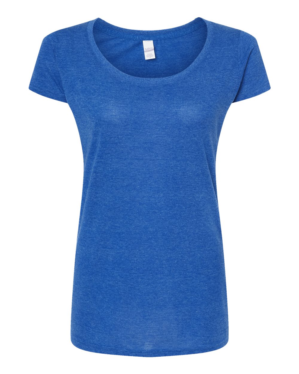 Women's Poly-Rich Scoop Neck T-Shirt - Front - B30159752 - Heather Royal