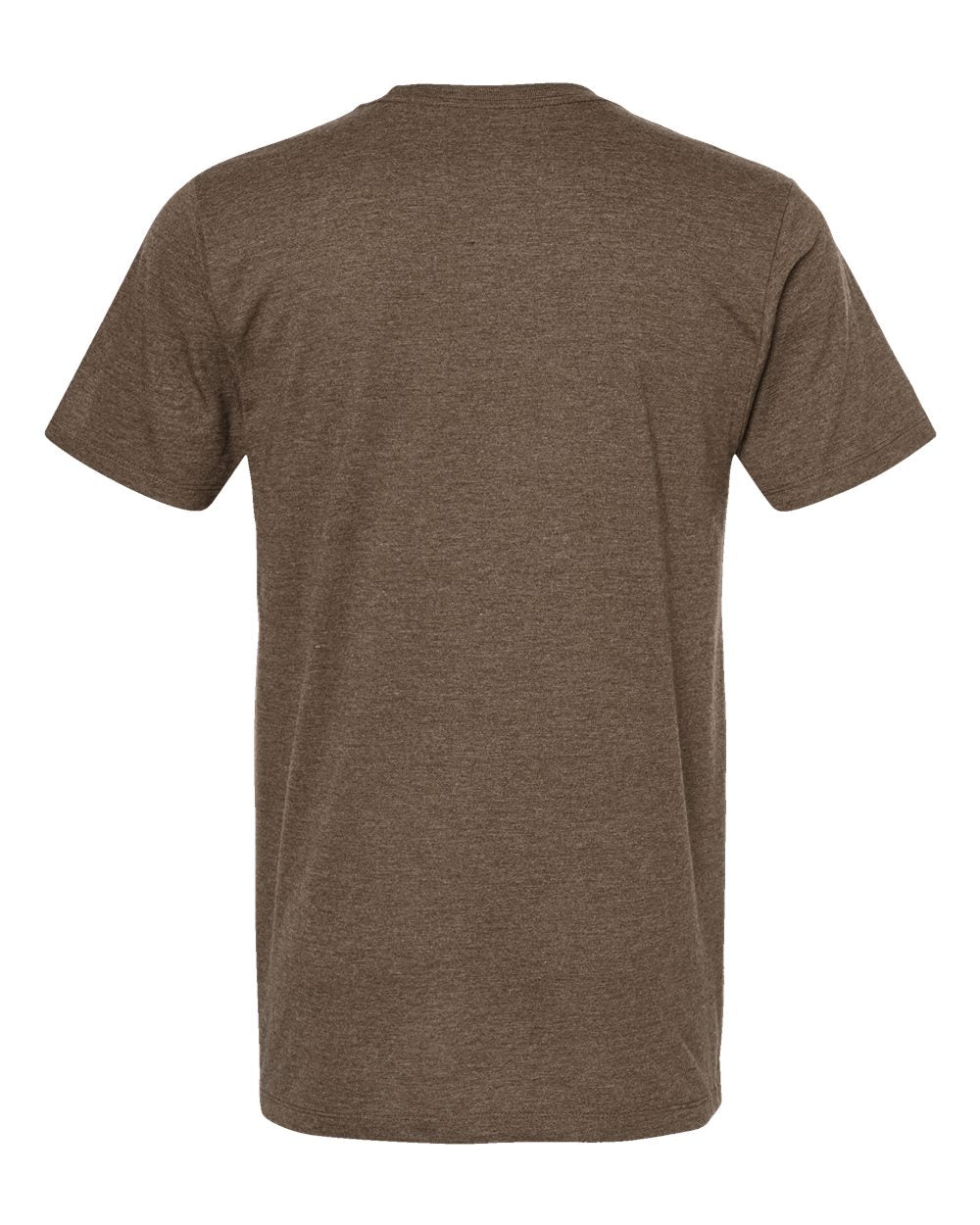 Men's Premium Cotton Blend T-Shirt - Back - B11059602 - Brown Heather