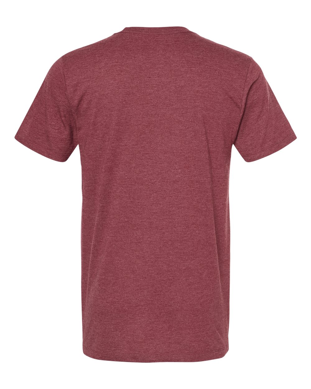 Men's Premium Cotton Blend T-Shirt - Back - B11059702 - Burgundy Heather