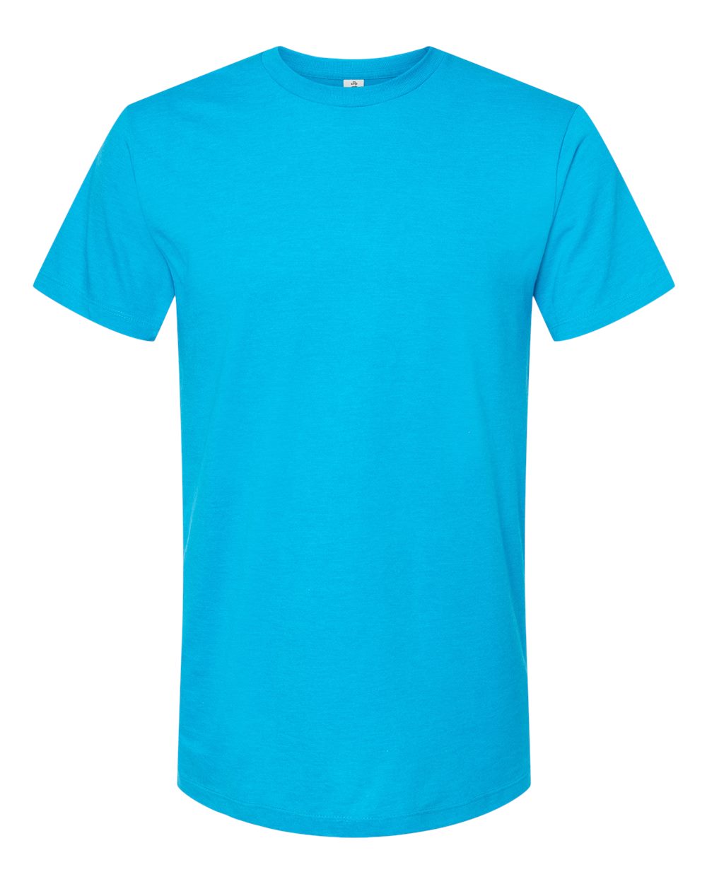 Men's Premium Cotton Blend T-Shirt - Front - B11059192 - Turquoise Heather