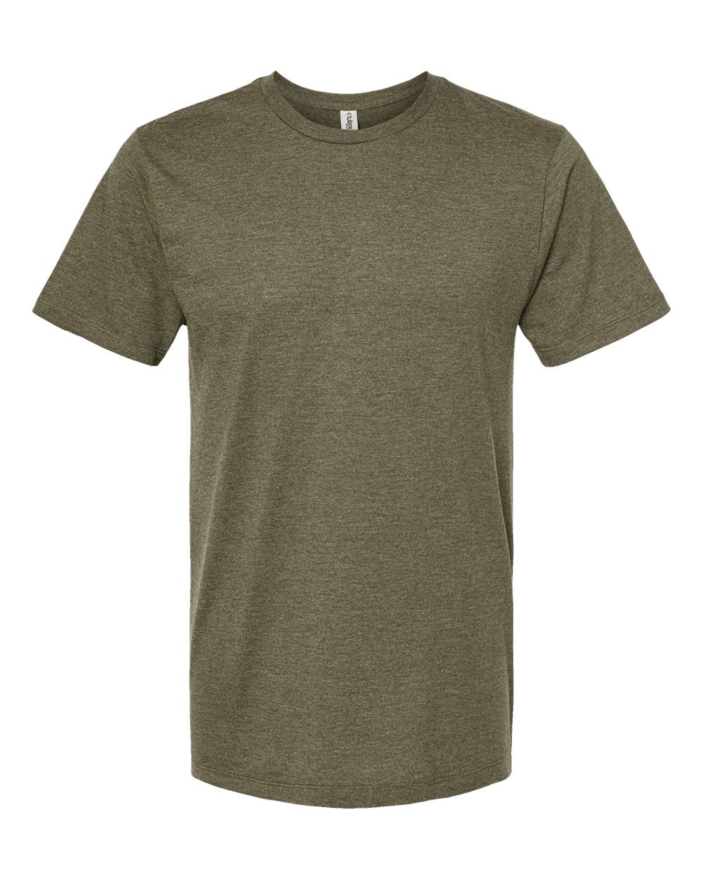 Men's Premium Cotton Blend T-Shirt - Front - B11059542 - Olive Heather