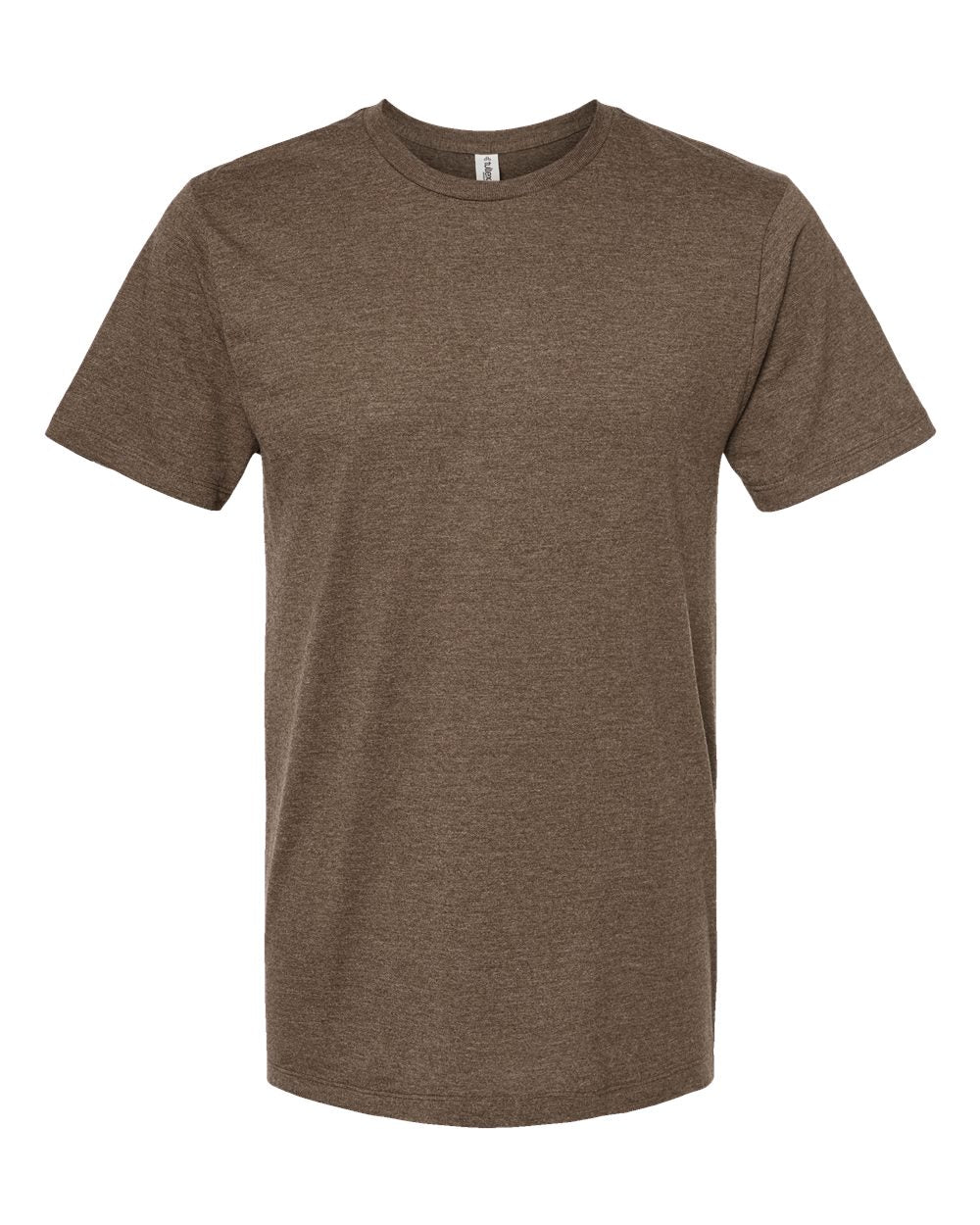Men's Premium Cotton Blend T-Shirt - Front - B11059602 - Brown Heather