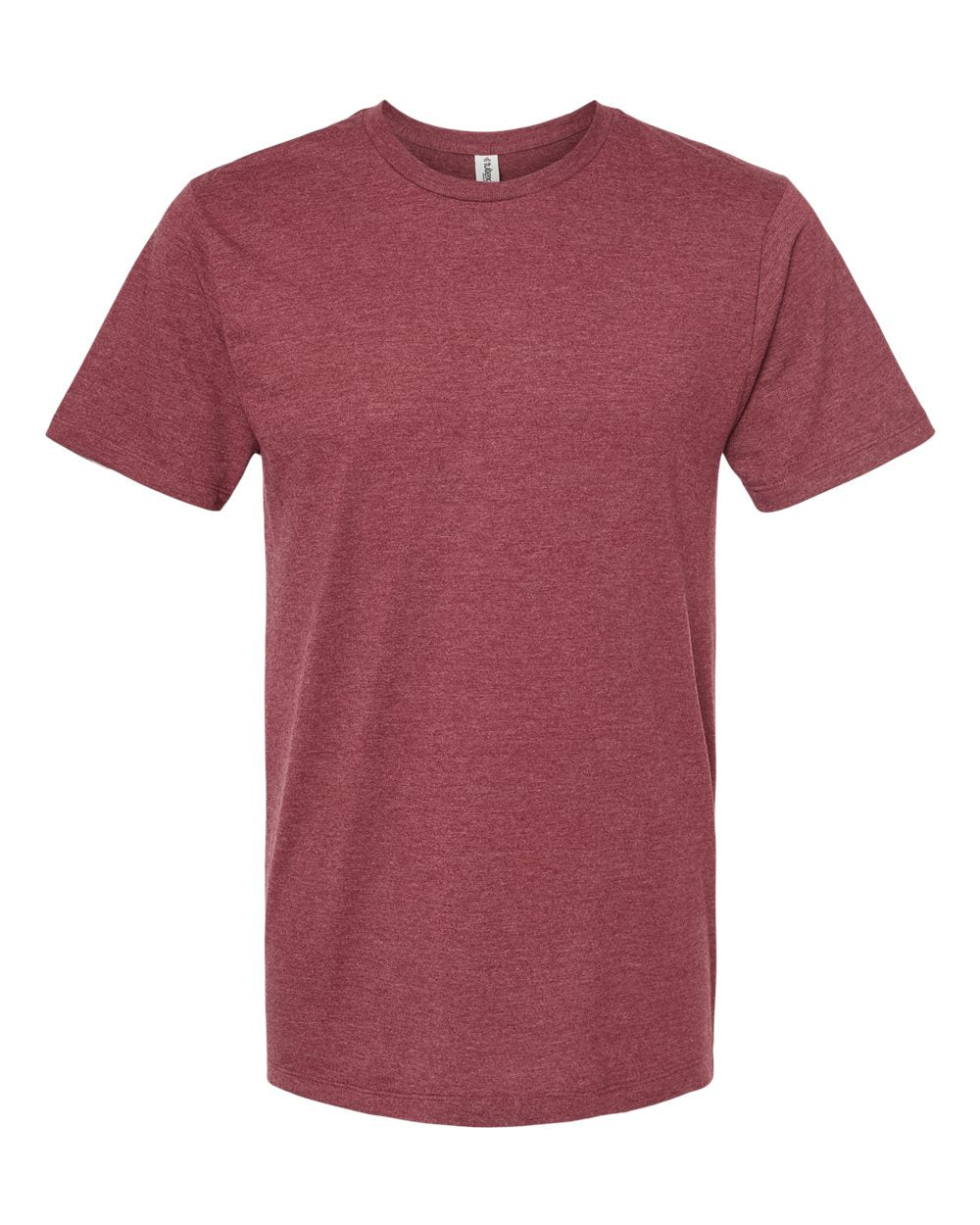 Men's Premium Cotton Blend T-Shirt - Front - B11059702 - Burgundy Heather