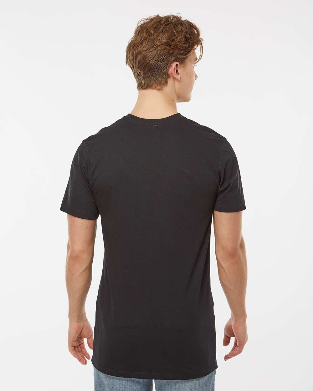 Men's Premium Cotton Blend T-Shirt - OnModelBack - B11059503 - Black