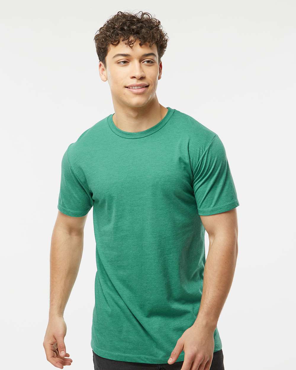 Men's Premium Cotton Blend T-Shirt - OnModelFront - B11059172 - Kelly Heather