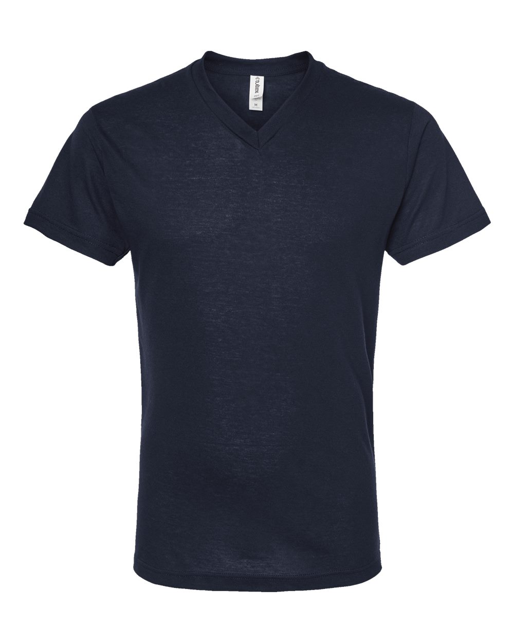 Men's Poly-Rich V-Neck T-Shirt - Front - B20059122 - Navy