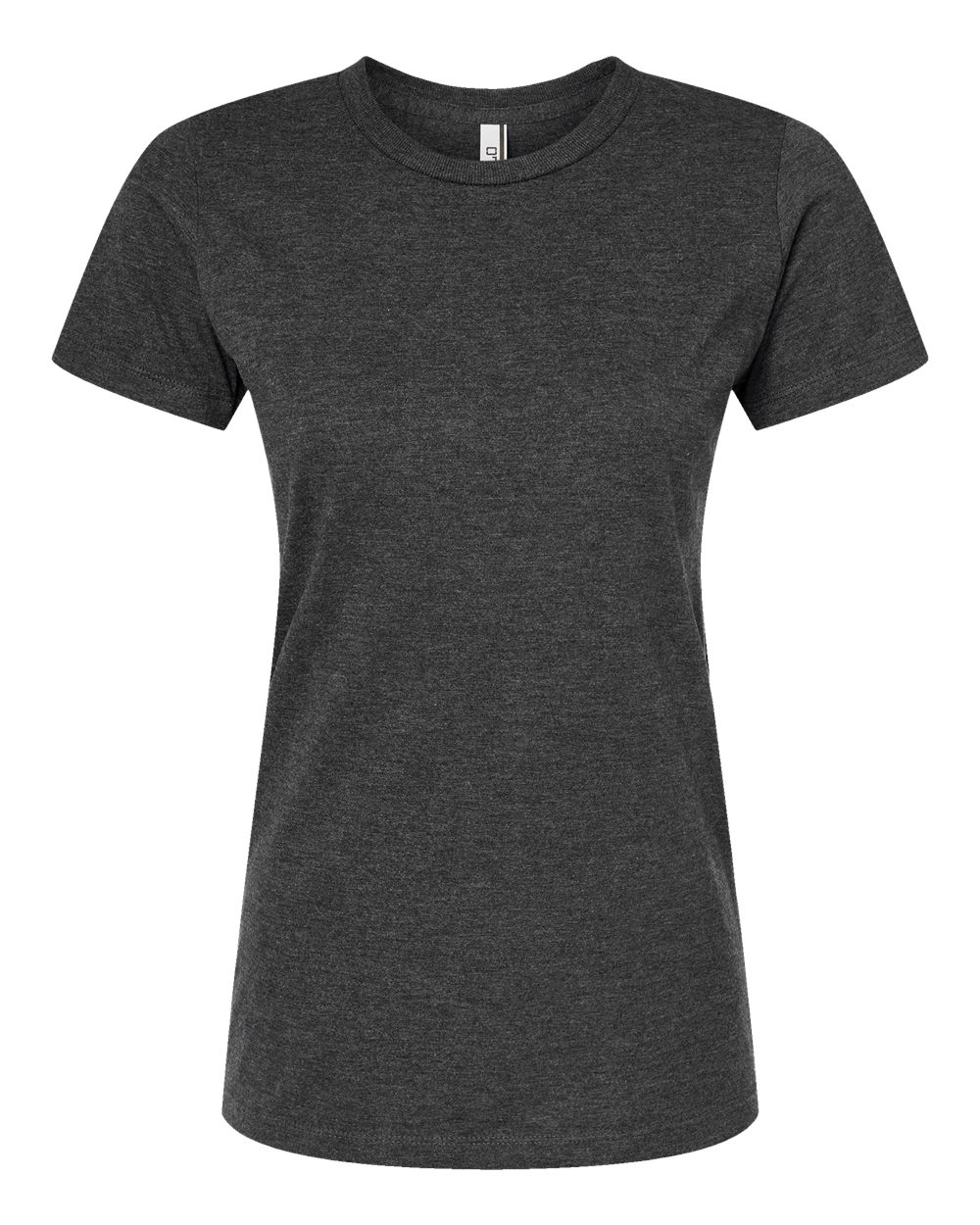 Women's Premium Cotton Blend T-Shirt - Front - B11159502 - Black Heather