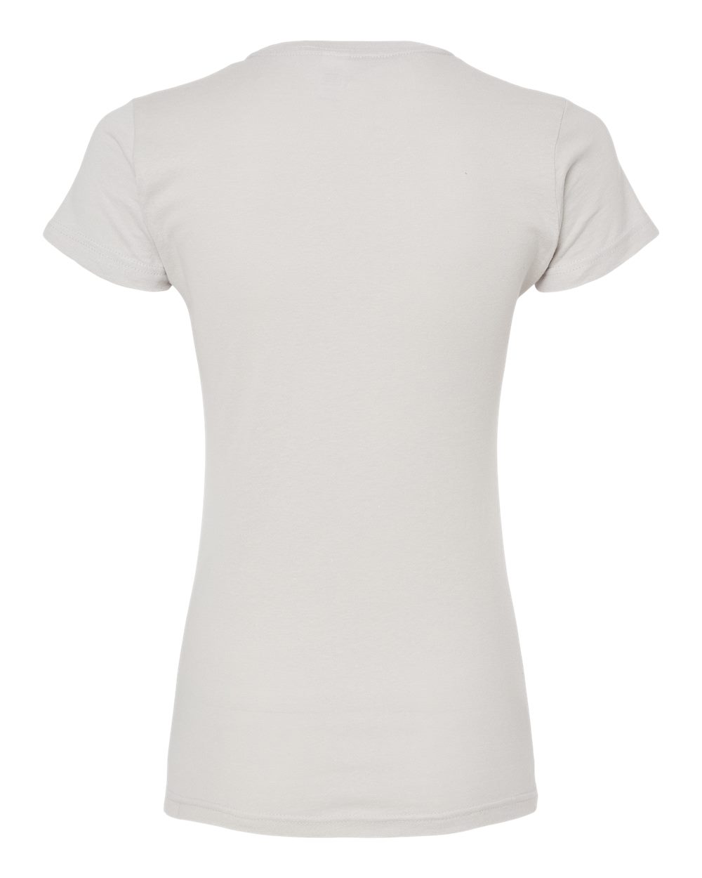 Women's Fine Jersey Slim Fit T-Shirt - Back - B20159352 - Silver
