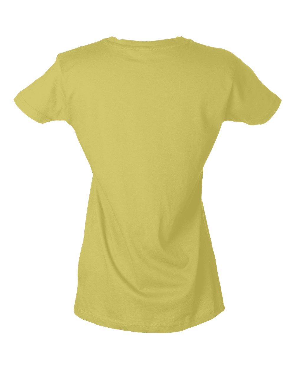 Women's Fine Jersey Slim Fit T-Shirt - Back - B20159412 - Lemon