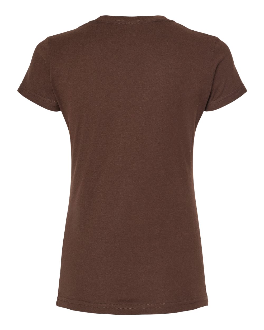 Women's Fine Jersey Slim Fit T-Shirt - Back - B20159602 - Brown