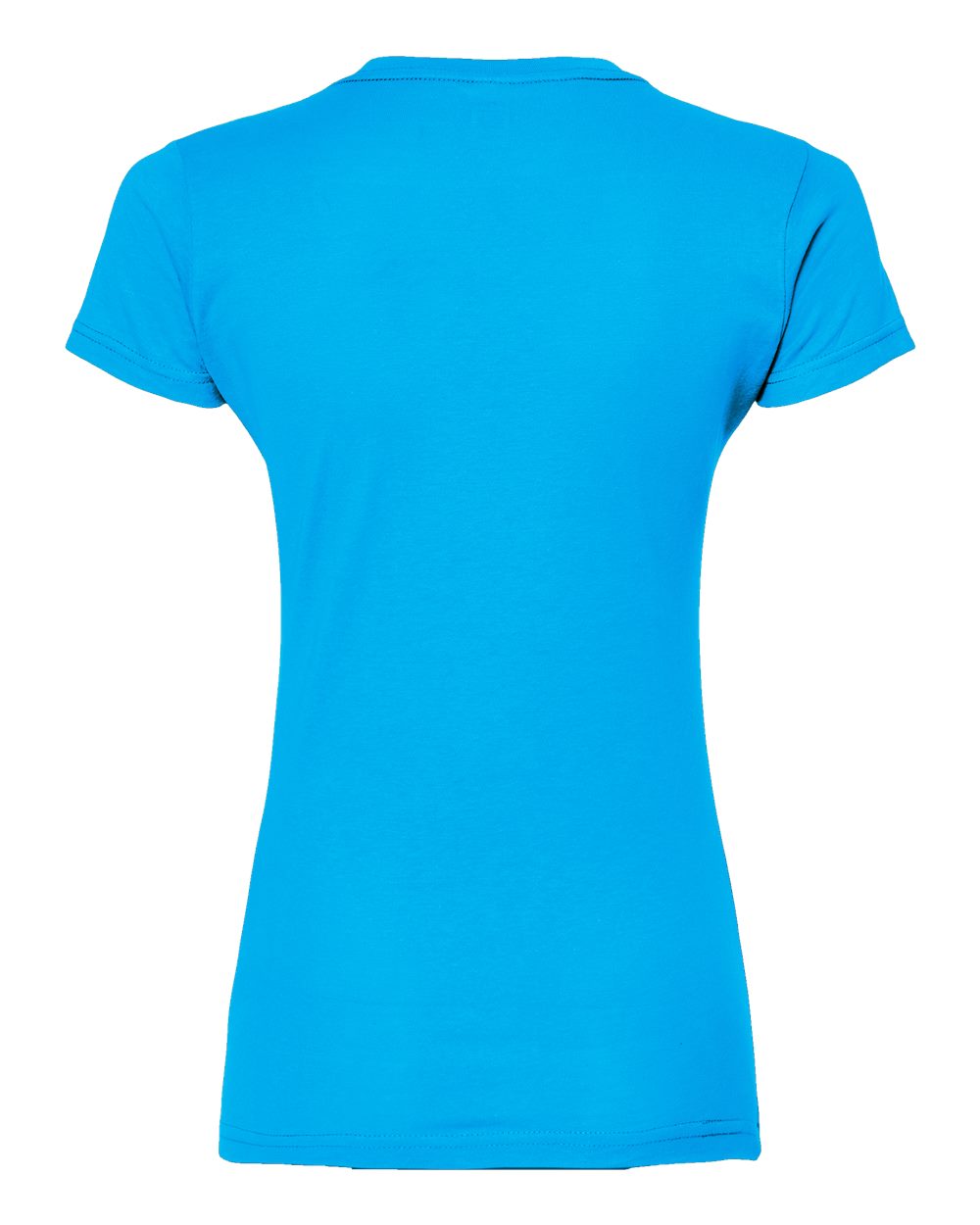 Women's Fine Jersey Slim Fit T-Shirt - Back - B20159782 - Turquoise