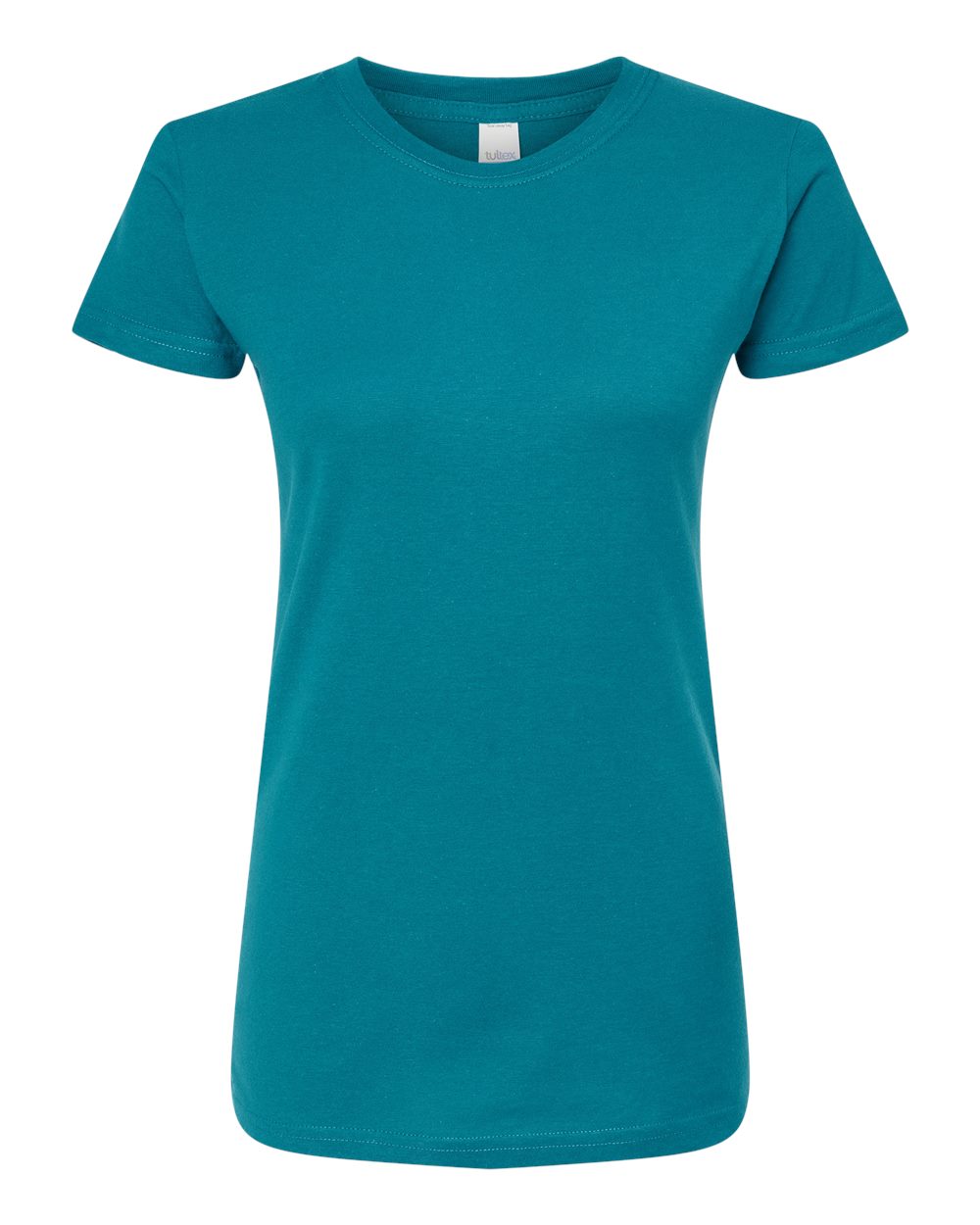 Women's Fine Jersey Slim Fit T-Shirt - Front - B20159142 - Teal