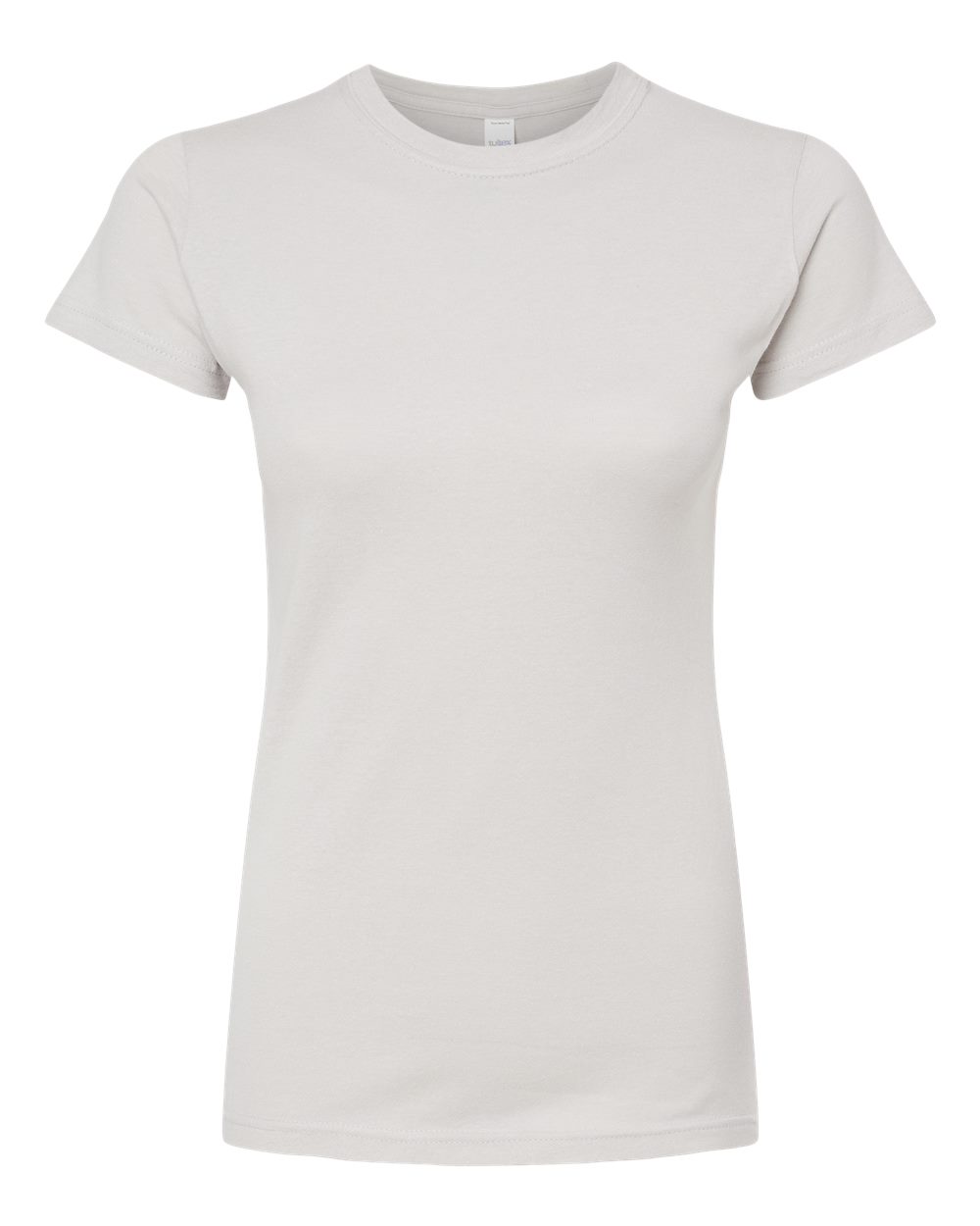 Women's Fine Jersey Slim Fit T-Shirt - Front - B20159352 - Silver