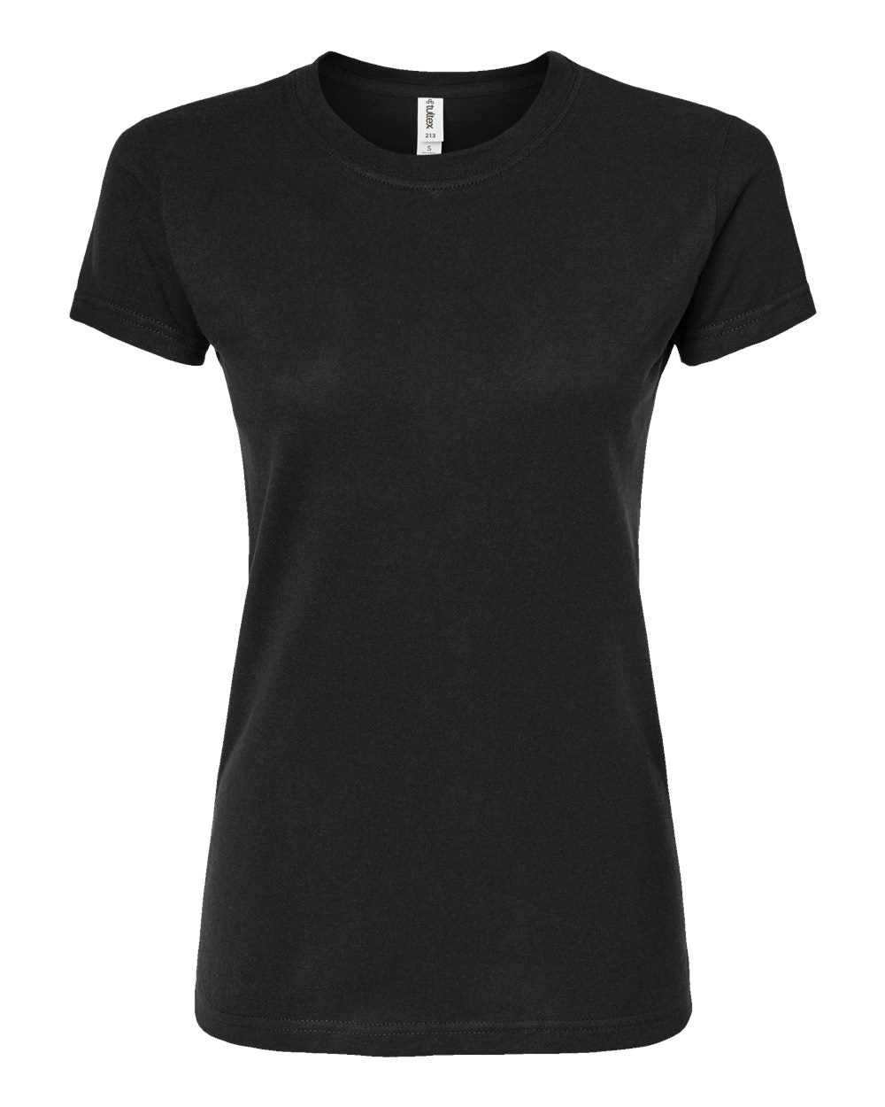Women's Fine Jersey Slim Fit T-Shirt - Front - B20159502 - Black