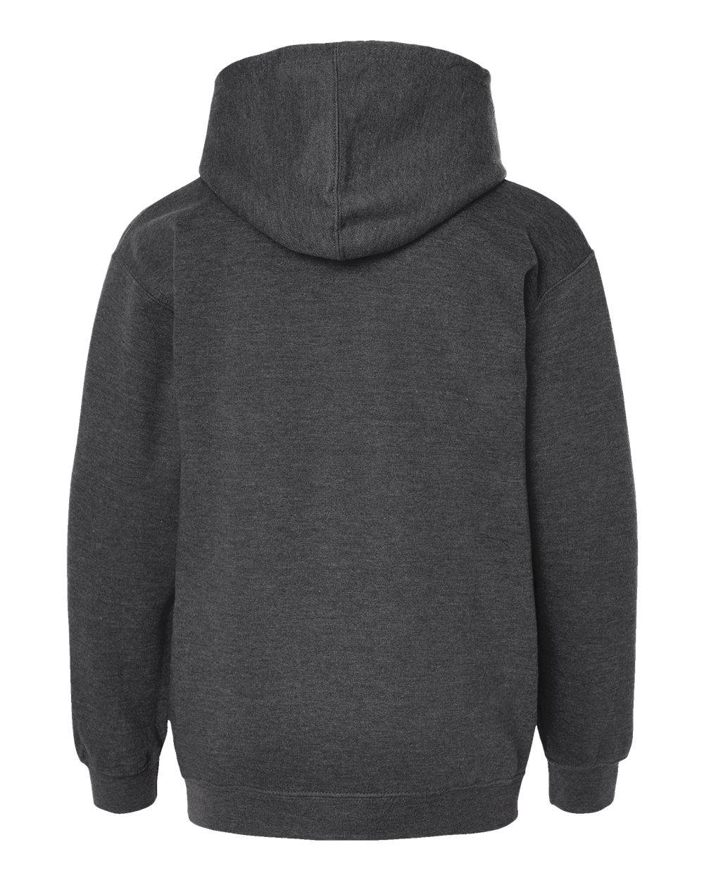 Youth Hooded Sweatshirt - Back - B40259102 - Heather Charcoal