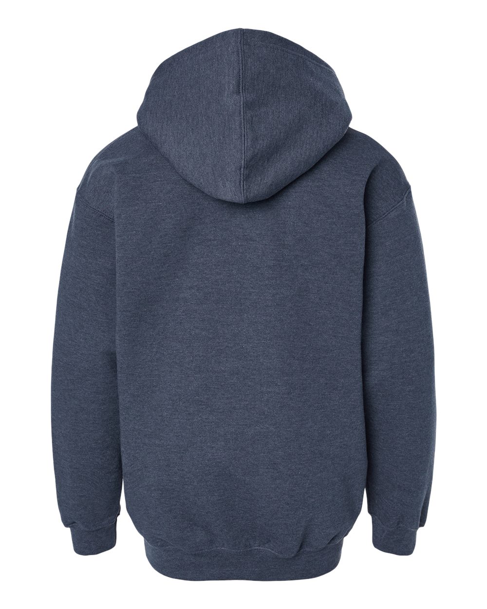 Youth Hooded Sweatshirt - Back - B40259662 - Heather Denim
