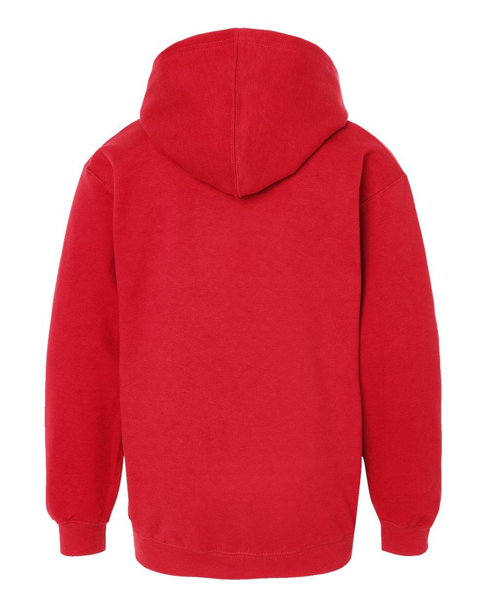 Youth Hooded Sweatshirt - Back - B40259702 - Red