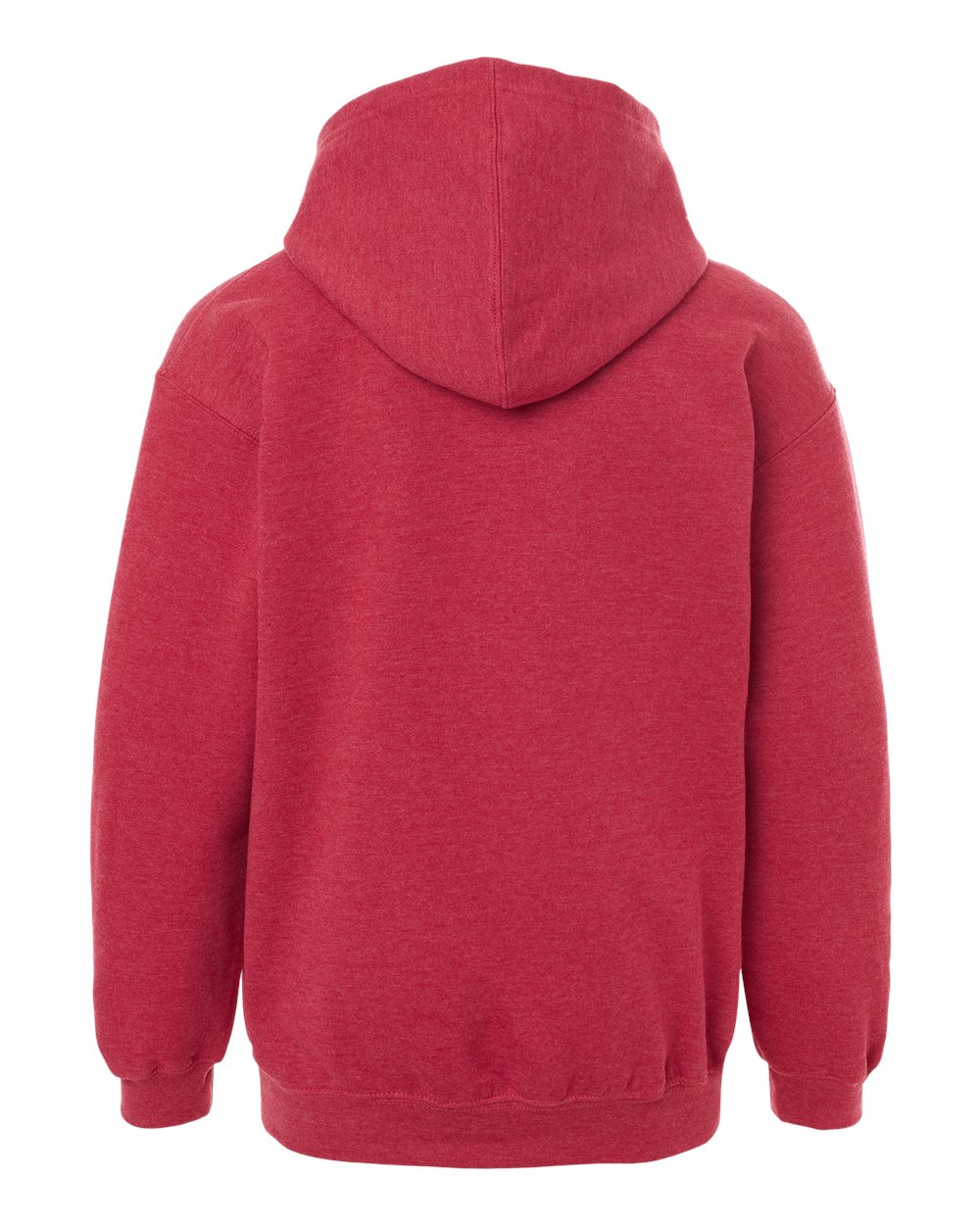 Youth Hooded Sweatshirt - Back - B40259712 - Heather Red