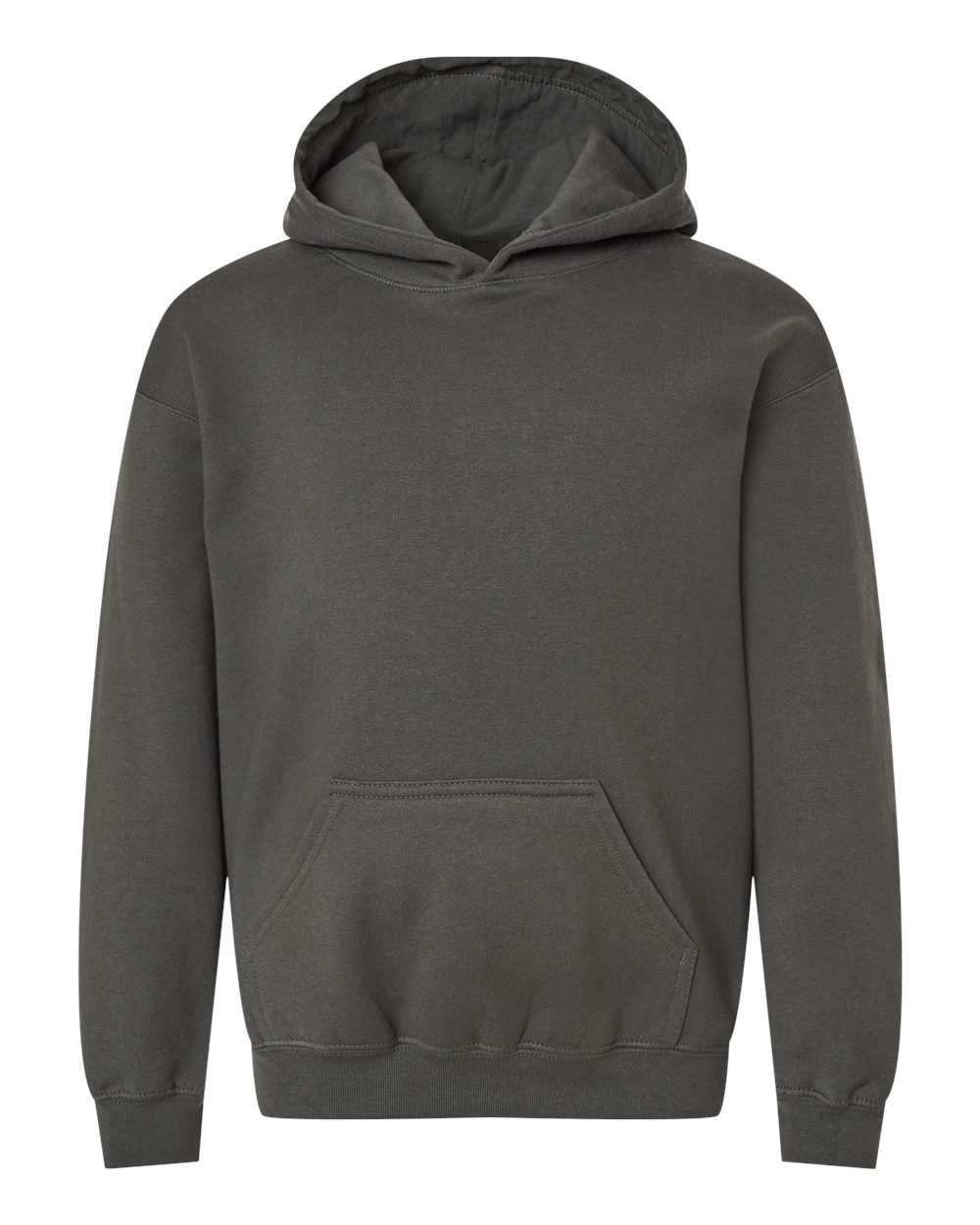Youth Hooded Sweatshirt - Front - B40259582 - Charcoal