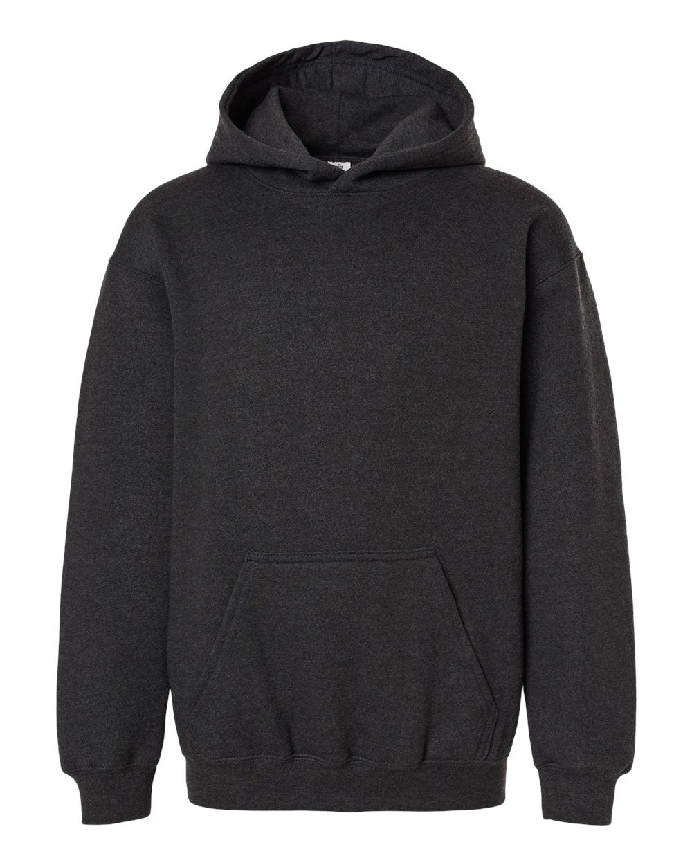 Youth Hooded Sweatshirt - Front - B40259592 - Heather Graphite