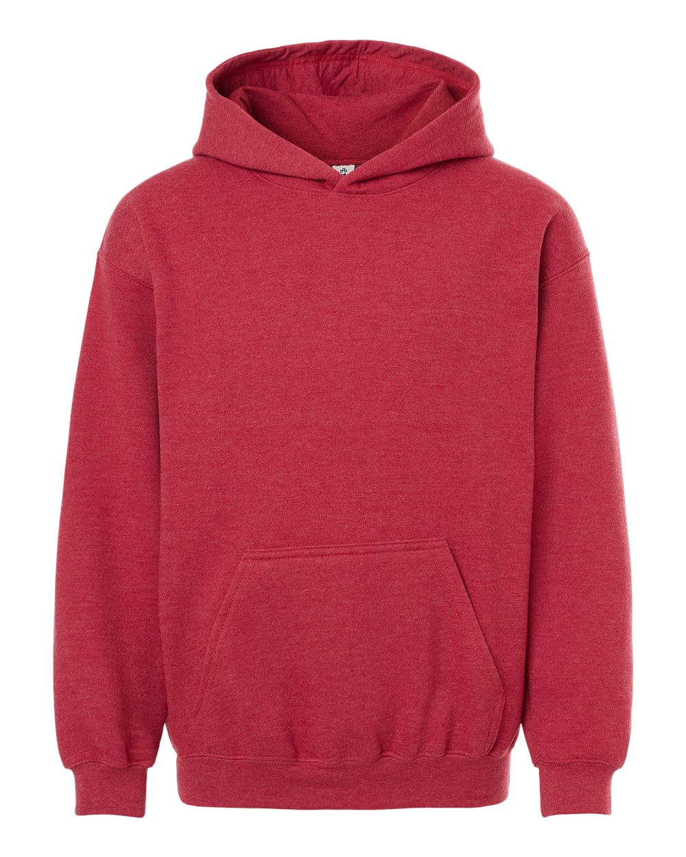 Youth Hooded Sweatshirt - Front - B40259712 - Heather Red