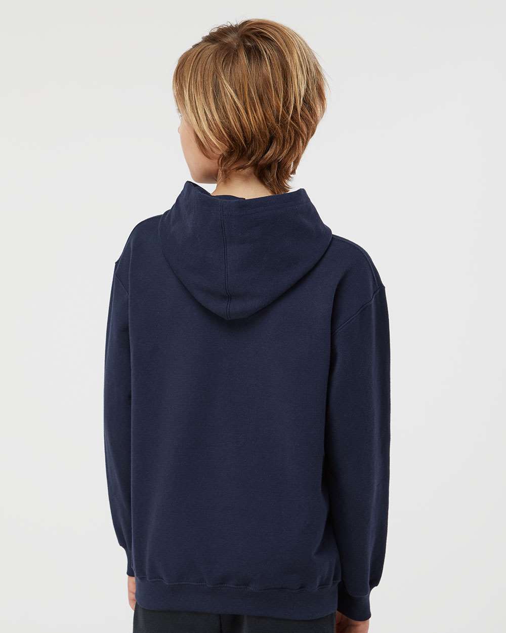 Youth Hooded Sweatshirt - OnModelBack - B40259652 - Navy