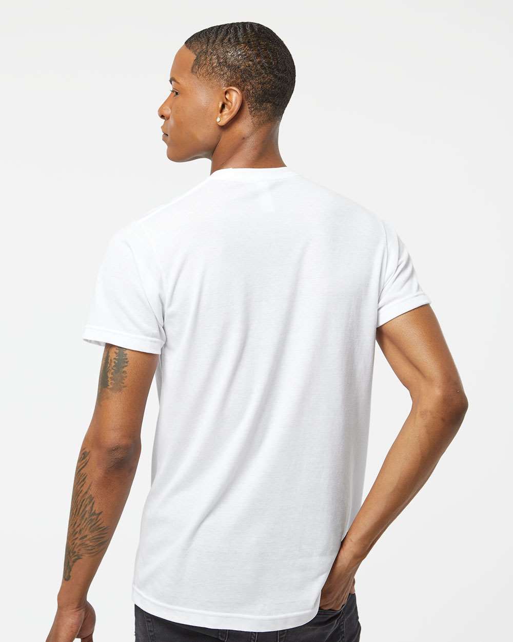 Men's Poly-Rich T-Shirt - OnModelBack - B20659002 - White