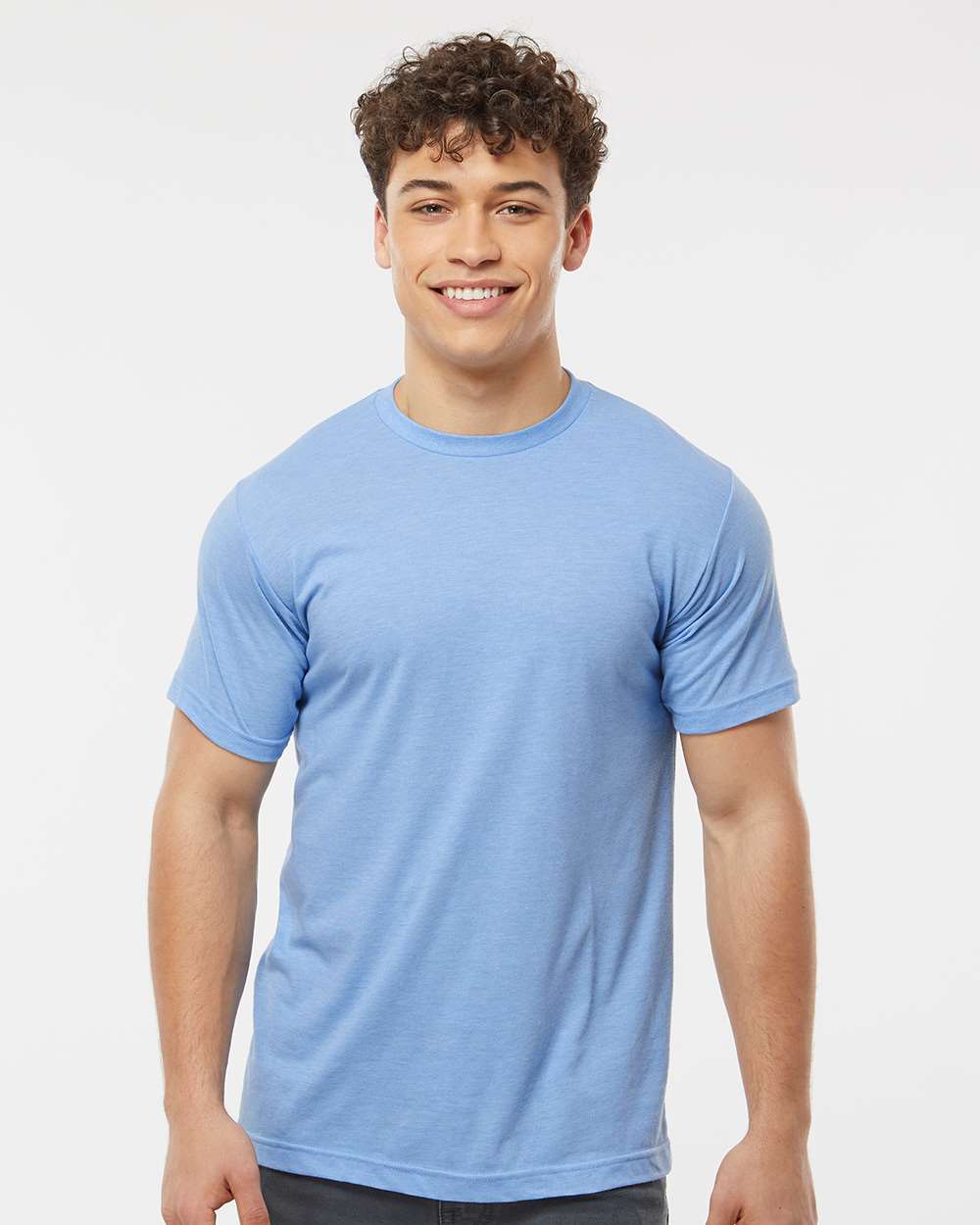 Men's Poly-Rich T-Shirt - OnModelFront - B20659252 - Heather Athletic Blue
