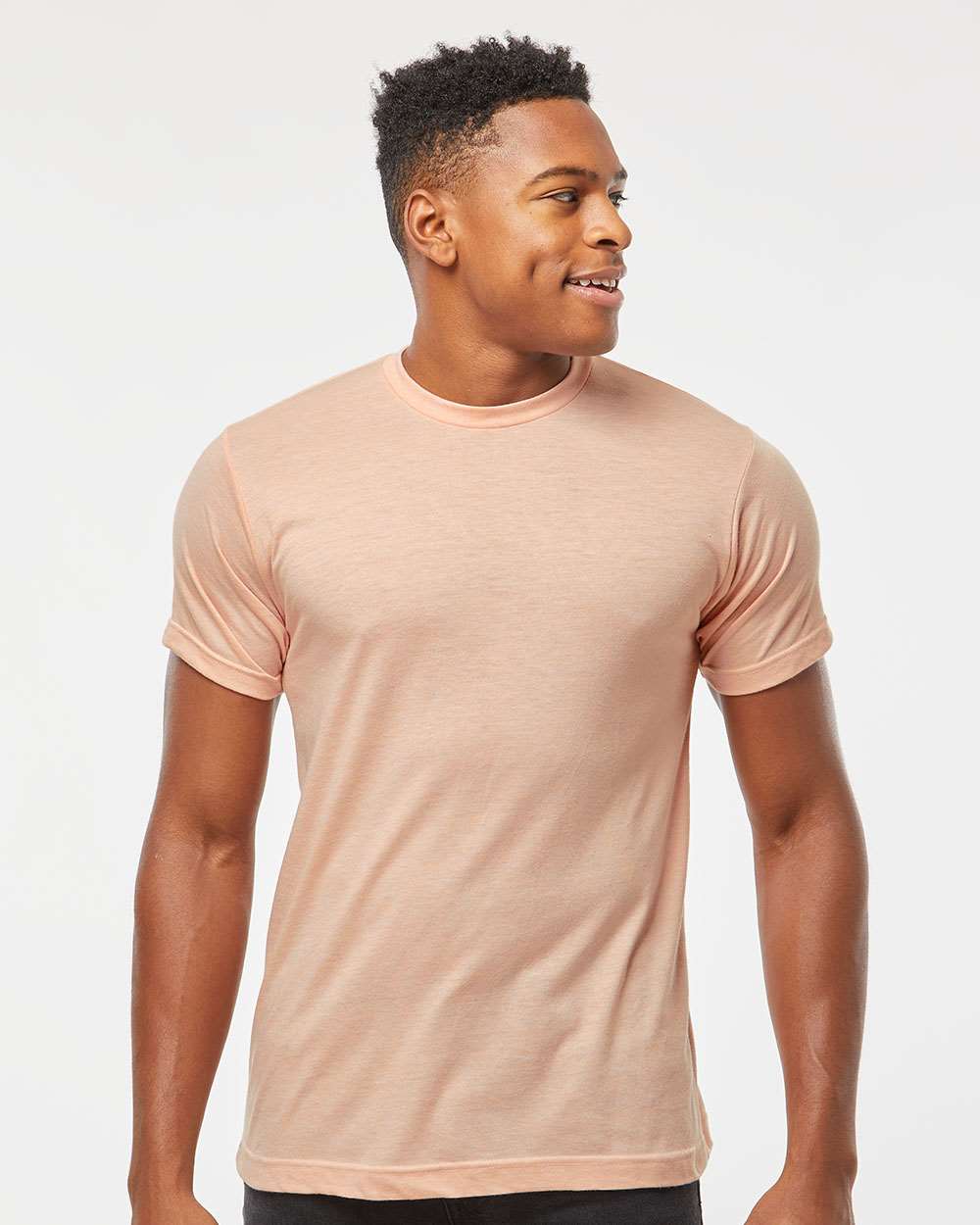 Men's Poly-Rich T-Shirt - OnModelFront - B20659312 - Heather Peach