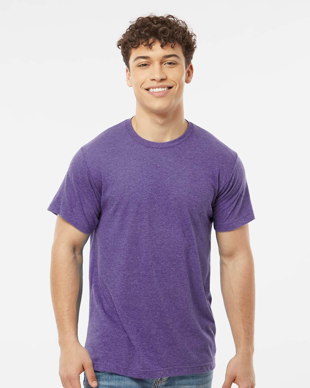 Men's Poly-Rich T-Shirt - OnModelFront - B20659672 - Heather Purple