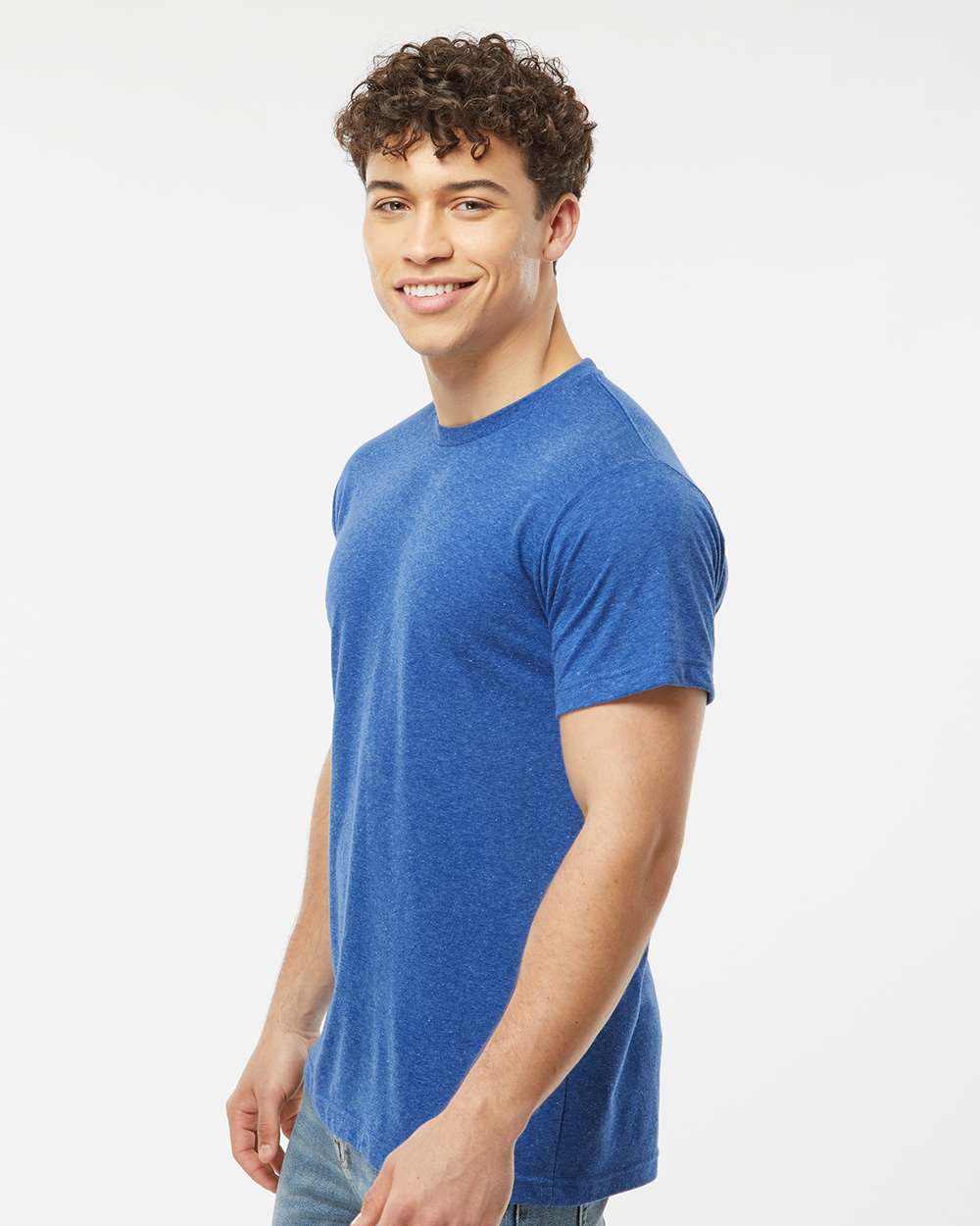 Men's Poly-Rich T-Shirt - OnModelSide - B20659752 - Heather Royal