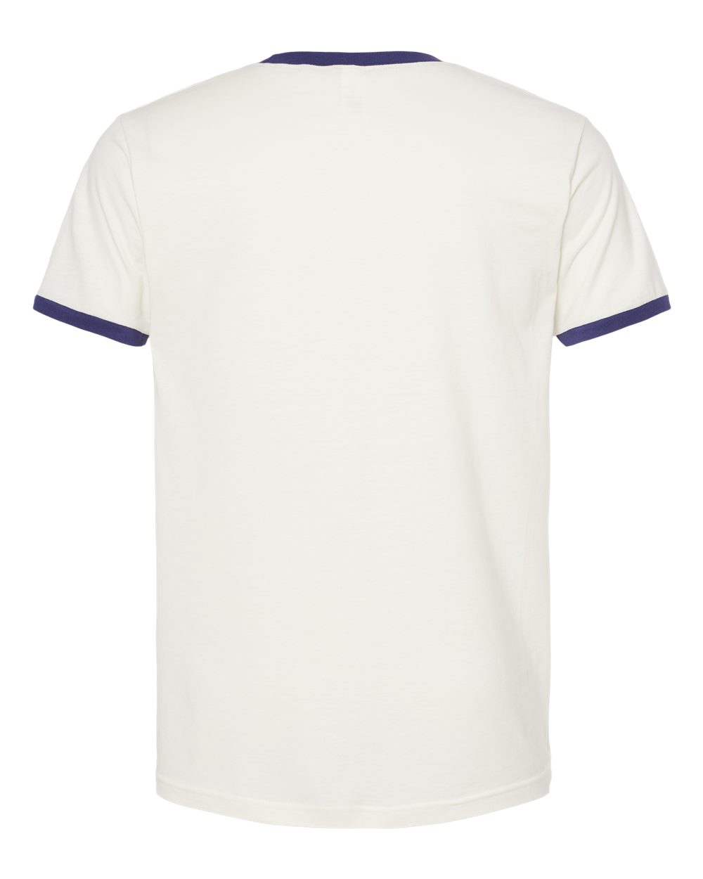 Unisex Fine Jersey Ringer T-Shirt - Back - B30459112 - Vintage White/ Inked India