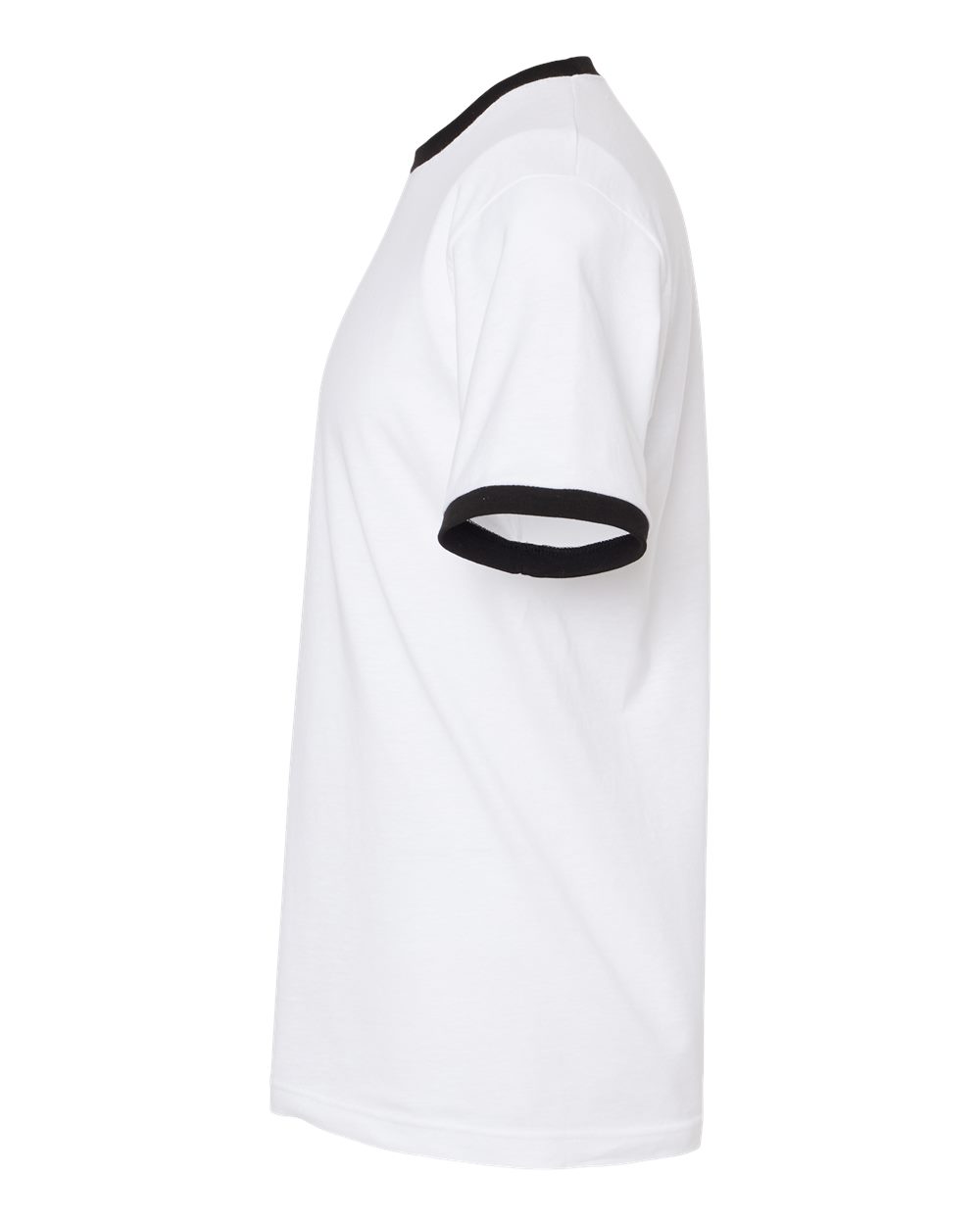 Unisex Fine Jersey Ringer T-Shirt - DirectSide - B30459132 - White/ Black