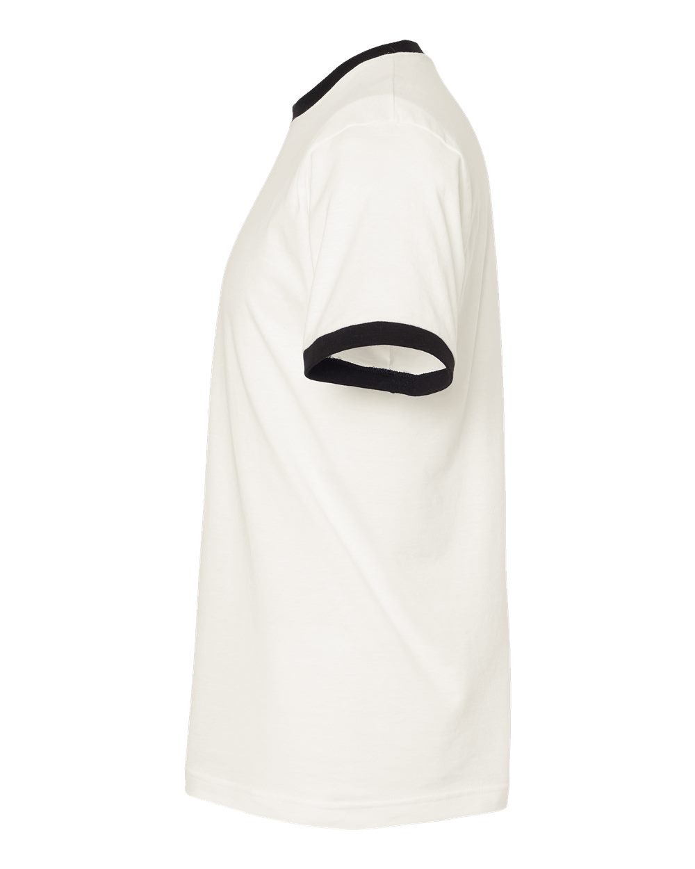 Unisex Fine Jersey Ringer T-Shirt - DirectSide - B30459502 - Vintage White/ Black