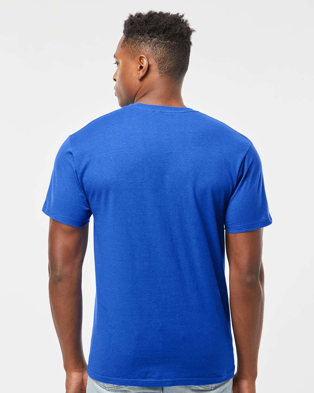 Unisex Heavyweight Jersey T-Shirt - OnModelBack - B30959182 - Royal
