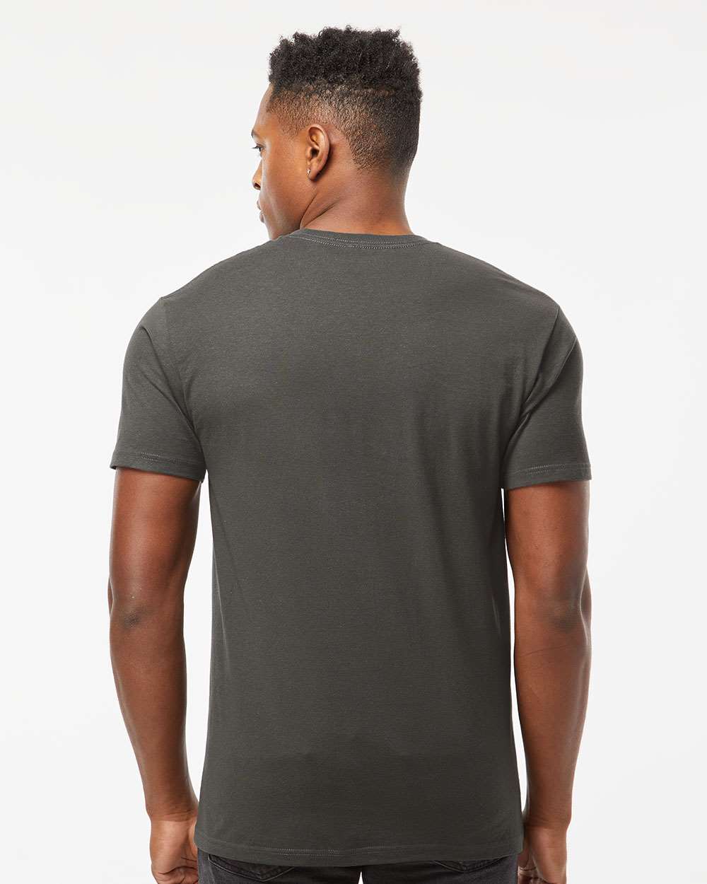 Unisex Heavyweight Jersey T-Shirt - OnModelBack - B30959592 - Charcoal