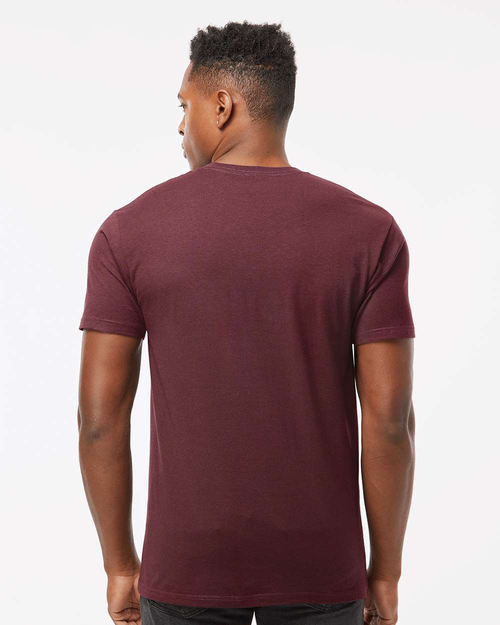 Unisex Heavyweight Jersey T-Shirt - OnModelBack - B30959702 - Burgundy